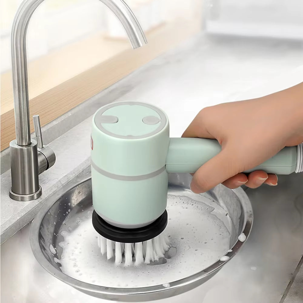 Electric Cleaning Brush USB Rechargeable Automatic Wireless Handheld Kitchen Dishwashing Brush Bathtub Tile Cleaning Brushes